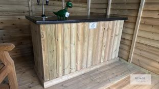 5Ft Bar with Work Top and Internal Shelves - Does Not Include Drinks Spectacle & Figurine