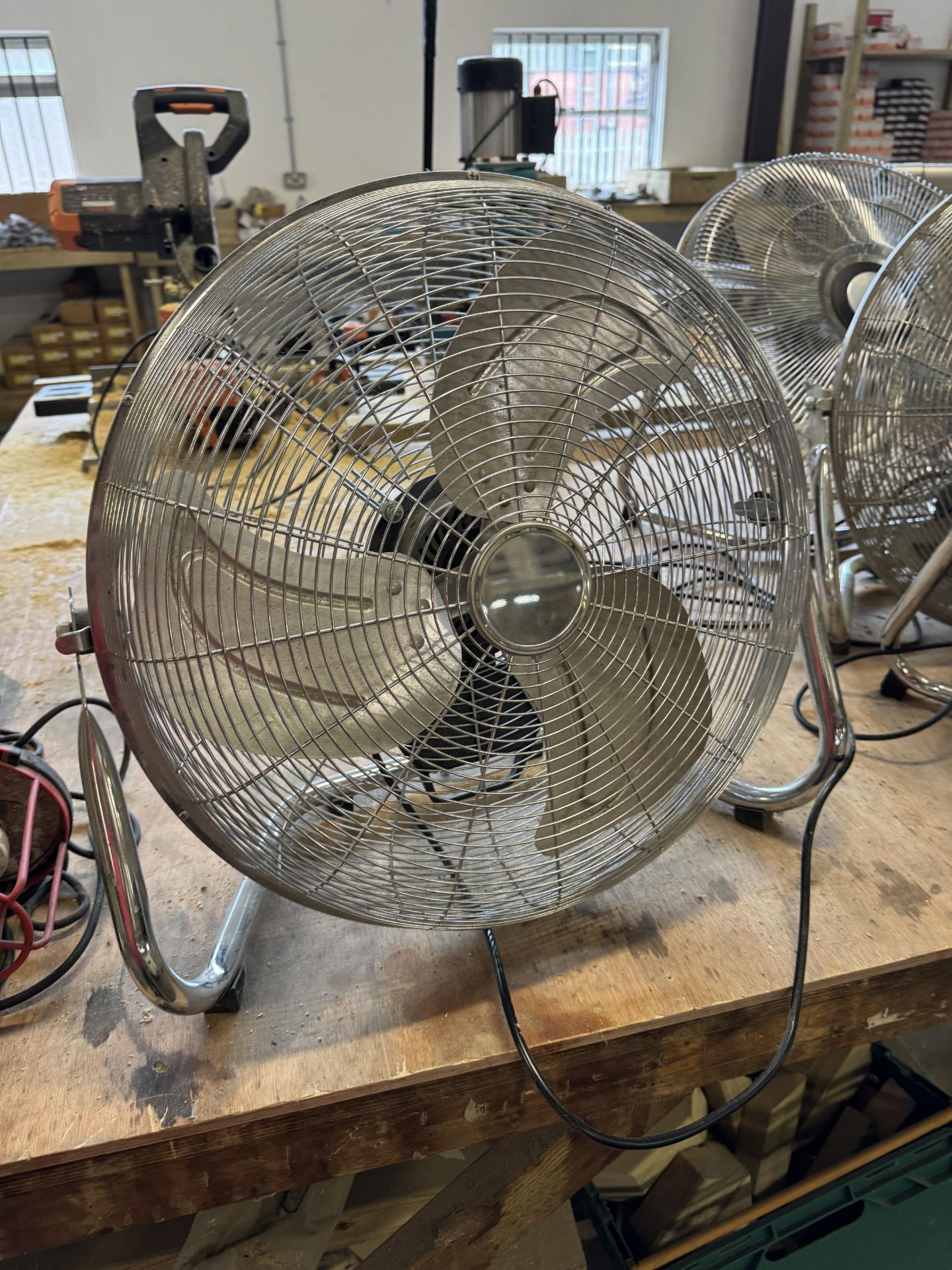 EAC HF-45B 18" Industrial Floor Fan with 2: Inspection Lamps As Shown - Image 2 of 4