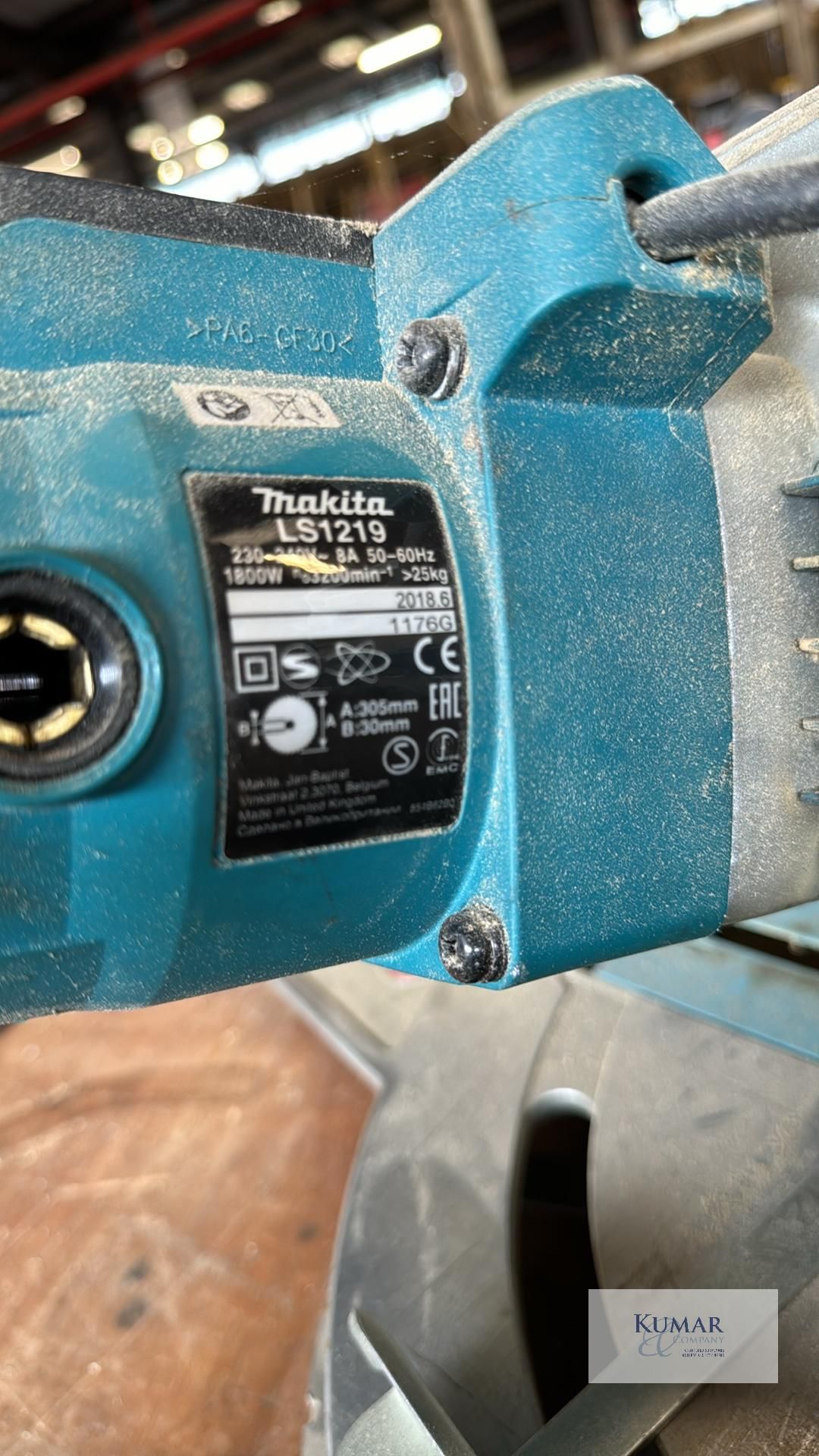 Makita LS1219 305mm Slide Compound Mitre Saw, Serial No.1176G, (06/2018) - Sold for Spares or - Image 2 of 8