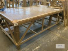 Timber Work Bench . 3.7M X 1.9M .Contents Not Included