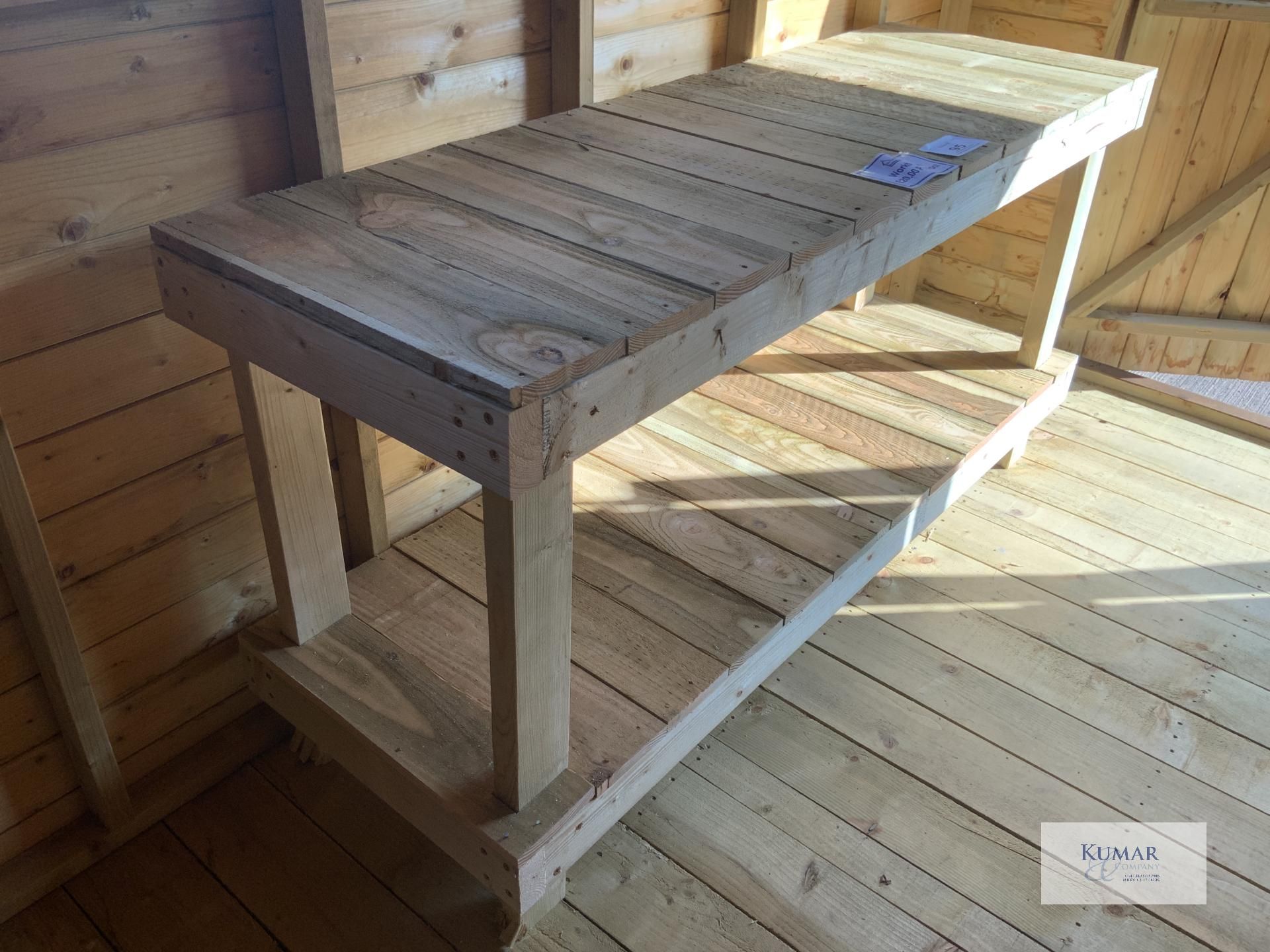 Wooden Work Bench Sizes, 182cm x 60cm x 90cm - Lot Location in Lot 94 - Image 4 of 6