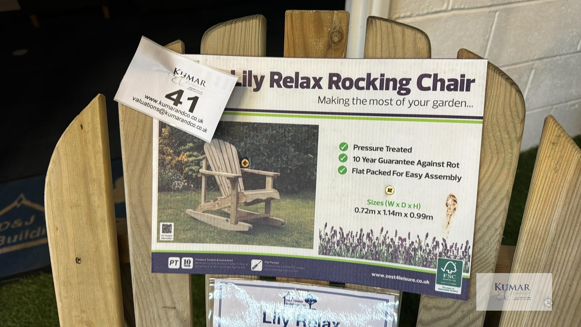 Lily Relax Rocking Chair, Sizes (W x D x H) 0.72m x 1.14m x 0.99m RRP £199.99 - Image 7 of 7