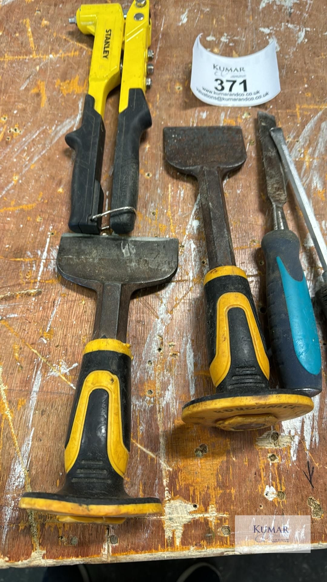 Quantity of Hand Tools & Rivet Gun, Pry Bars, Chisel Etc - Image 3 of 4