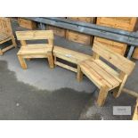 2: Wooden Chairs with Table