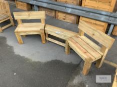 2: Wooden Chairs with Table