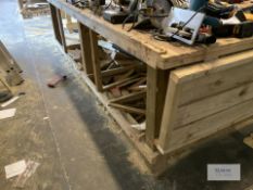 Timber Work Bench 3.2M X 2M . Contents Not Included