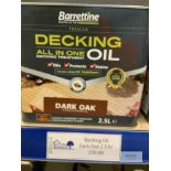 4: Barrattine all in one Decking Oil Dark Oak (RRP £26.40 each)