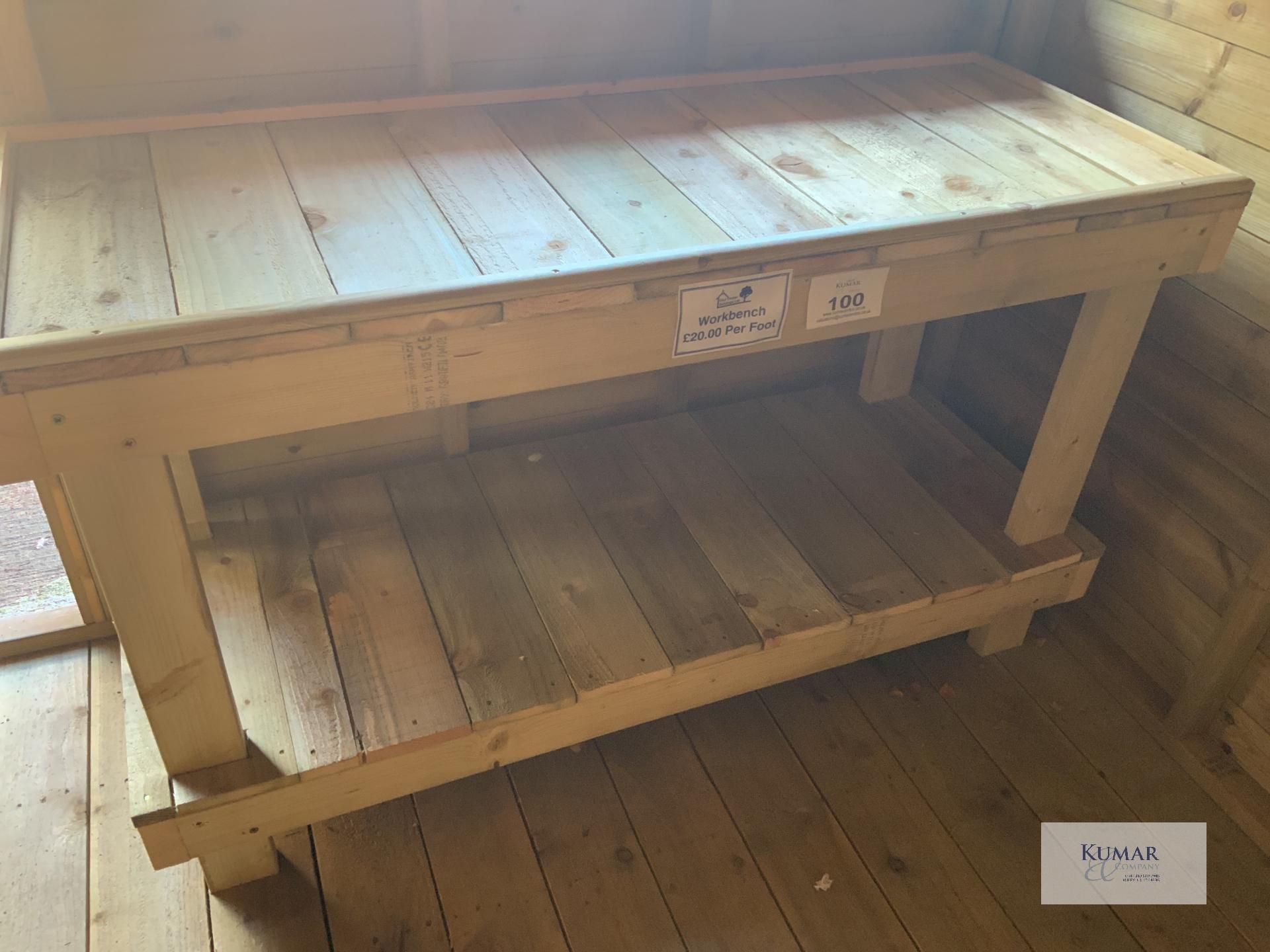 Wooden Work Bench Sizes, 153cm x 60cm x 90cm - Lot Location in Lot 99