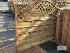 5: 6Ft x 6ft San Remo Omega with Trellis Fence Panels RRP £79.99