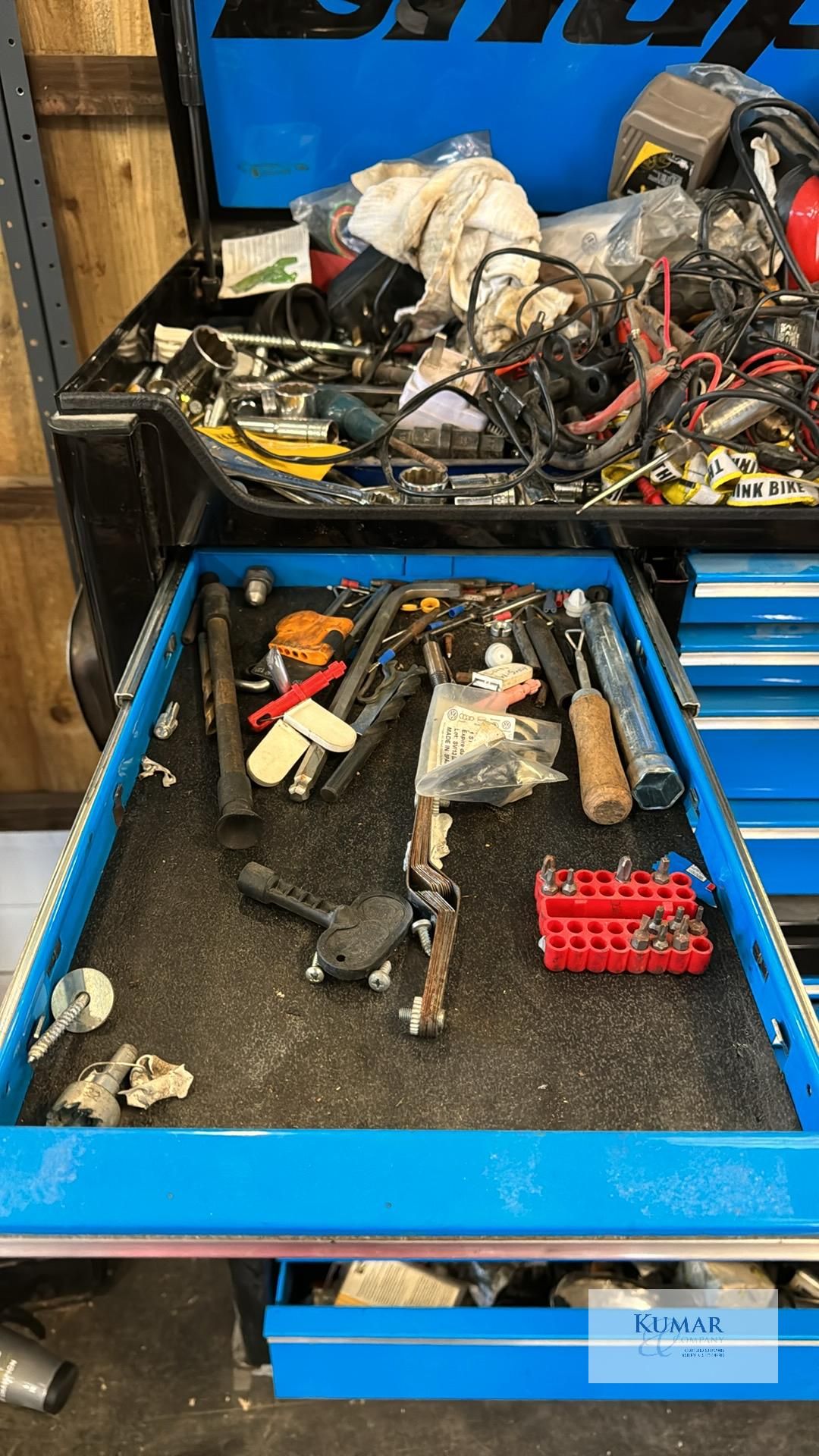Double Height Snap On Tool Box with Tools As Shown - Image 8 of 19