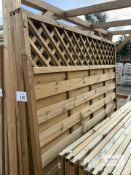 4: 6ft x 6ft San Remo Flat Top with Trellis Fence Panel RRP £91.99