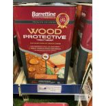 5: 5Ltr Barrattine Wood Protective Treatment Golden Brown (RRP £30.30 each)