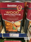 5: 5Ltr Barrattine Wood Protective Treatment Golden Brown (RRP £30.30 each)