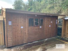 16 x 8 Signature Off-Set Garden Shed/ Workshop with Casement Opening Windows, Signature Double