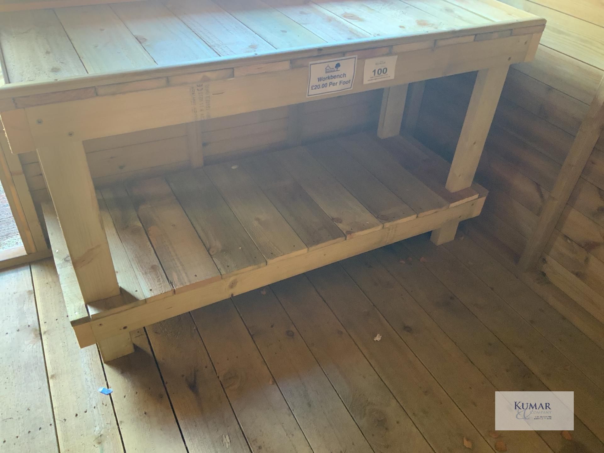 Wooden Work Bench Sizes, 153cm x 60cm x 90cm - Lot Location in Lot 99 - Image 3 of 7