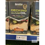 2: 5Ltr Barrettine Decking Oil Cedar Red (RRP £48.75 each)