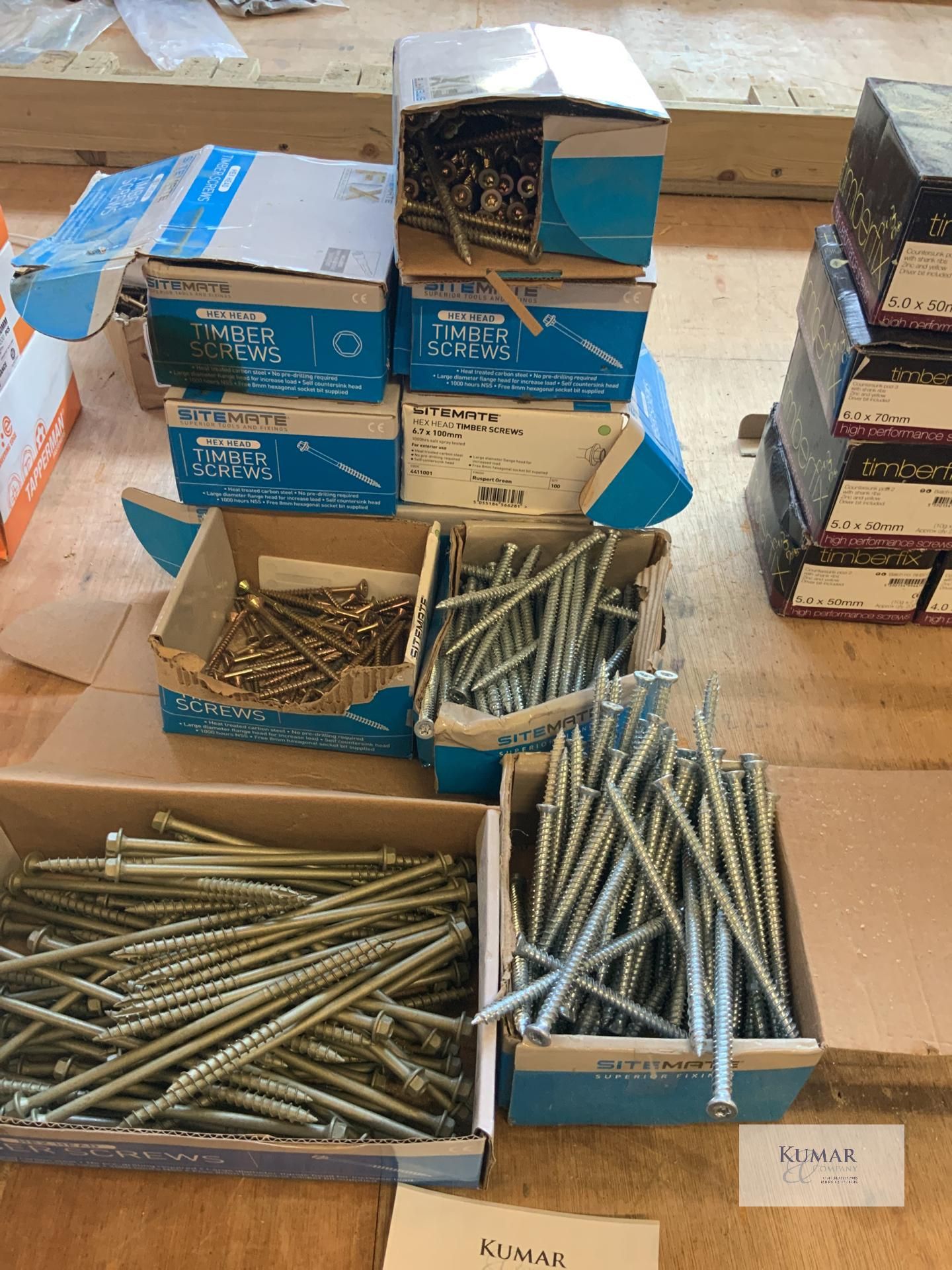 Approx 10 Half Boxes of Sitemate Timber Screws