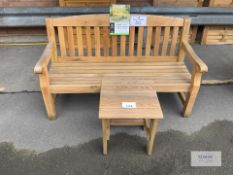Emily 3 Seater Bench with Table RRP £299.99