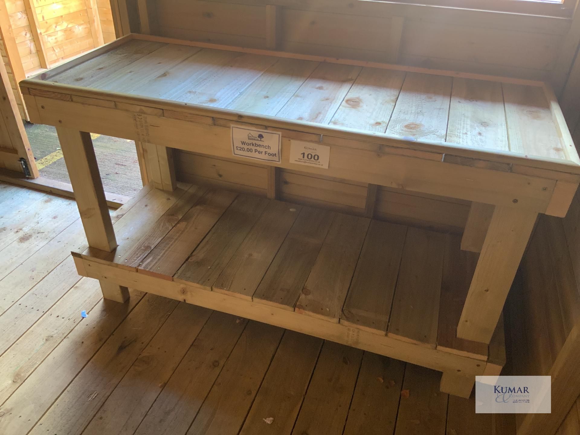 Wooden Work Bench Sizes, 153cm x 60cm x 90cm - Lot Location in Lot 99 - Image 4 of 7