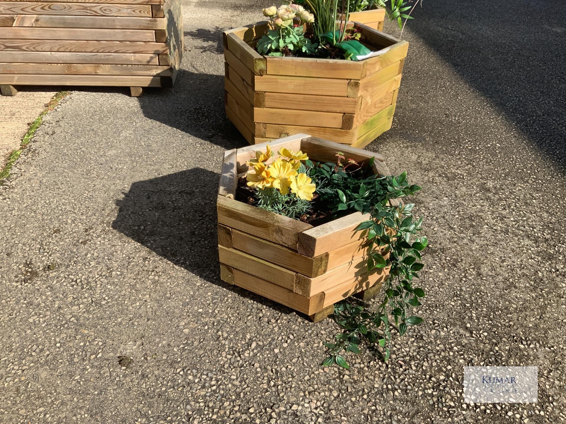 Marford Hexagonal Set of 3 Planters - Image 3 of 5