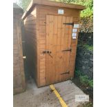 4 x 8 Reverse Pent Premium Shed, 13mm Premium ShipLap, Oil Base Treatment Red Cedar, RRP - £635 -