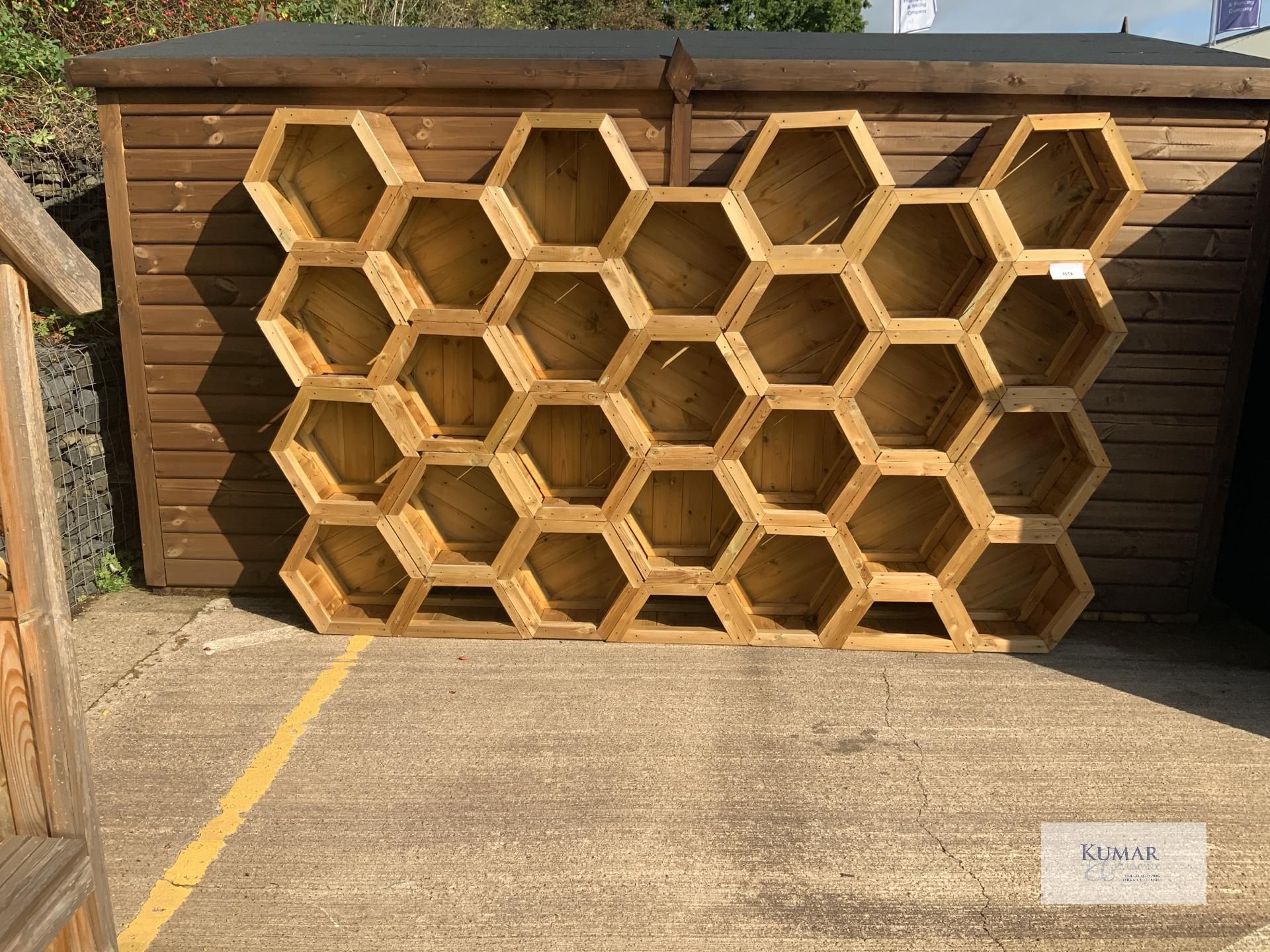 23: Hexagonal Planters Arranged into Honeycomb Structure - Each Hexagonal Planter is L - 540mm, W - - Image 2 of 6