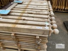 10: 6ft x 4ft Round Top Picket Fence Panels with 12: Timber Posts Making up Picnic Area Perimeter