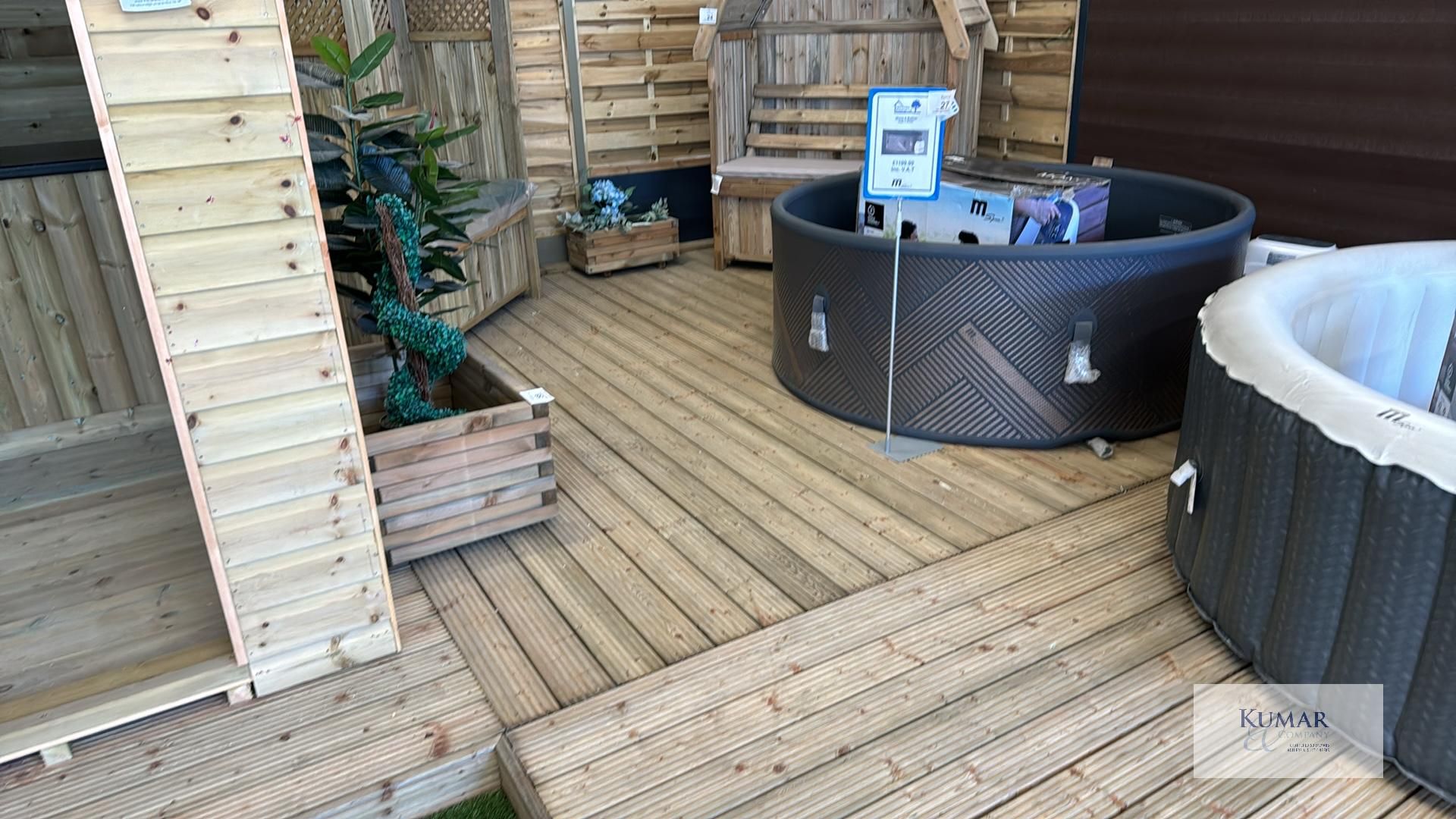 3 Large Wooden Decking Area's - Approximately 4m x 4m Each - Advised Assembled in Three Sections - - Image 10 of 10