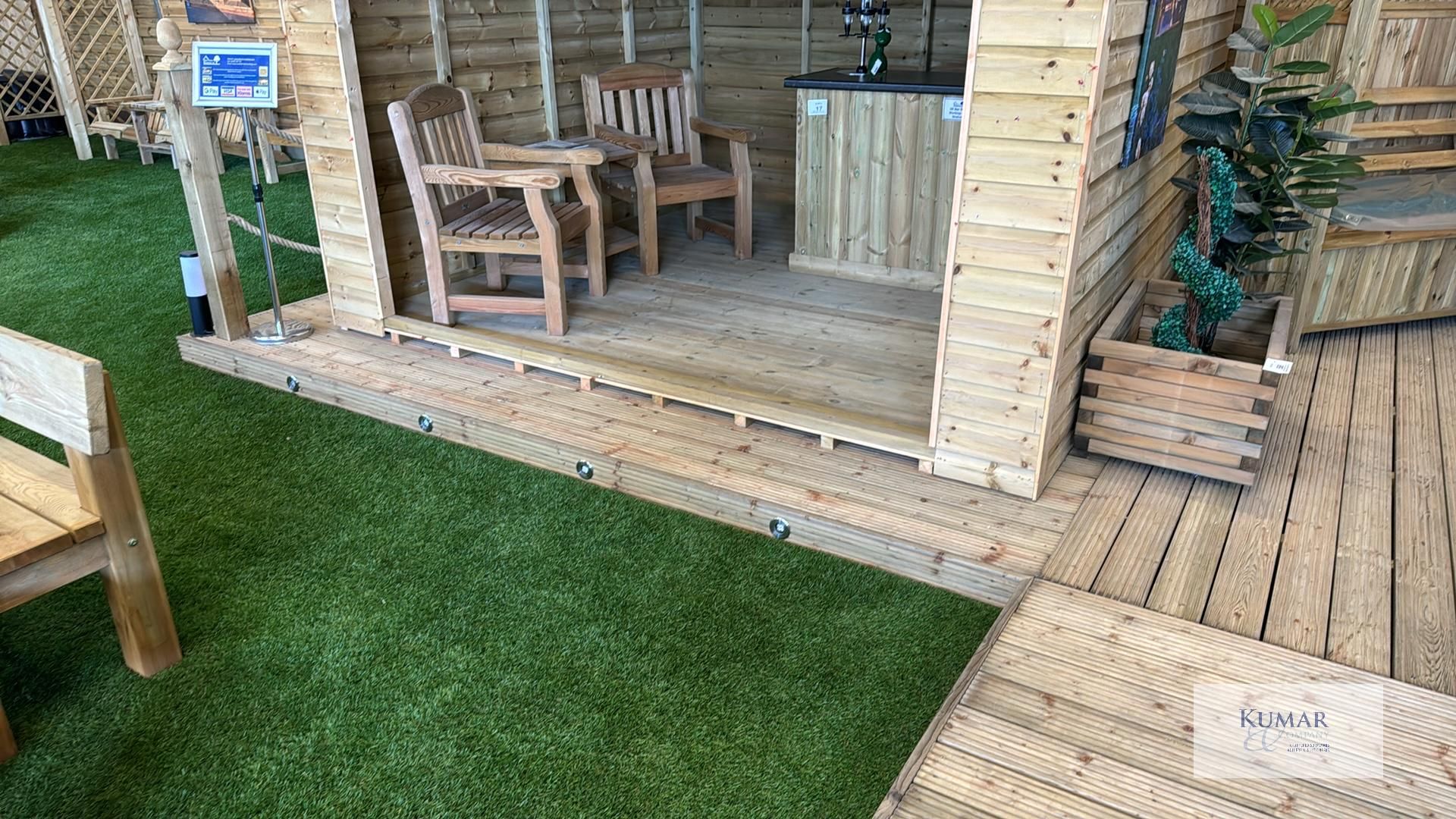 3 Large Wooden Decking Area's - Approximately 4m x 4m Each - Advised Assembled in Three Sections - - Image 5 of 10