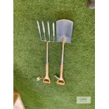 Approx 12 x Greenman Stainless Steel Spade & Forks (RRP £43.32 each)
