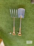 Approx 12 x Greenman Stainless Steel Spade & Forks (RRP £43.32 each)