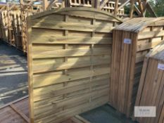10: 6ft x 5ft San Remo Bow Top Fence Panel RRP £73.49