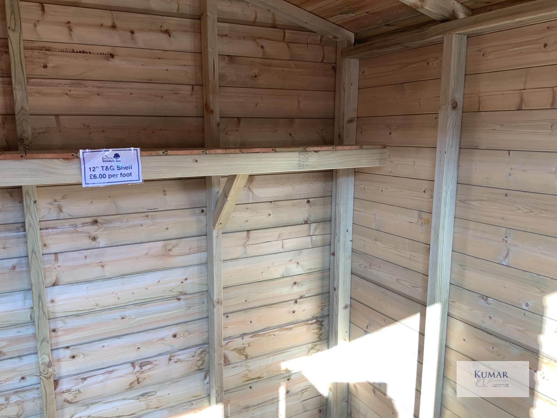 6 x 8 Reverse Apex Supreme Garden Shed with Window in Door, Supreme 19mm ShipLap, Oil Base Treatment - Image 9 of 10