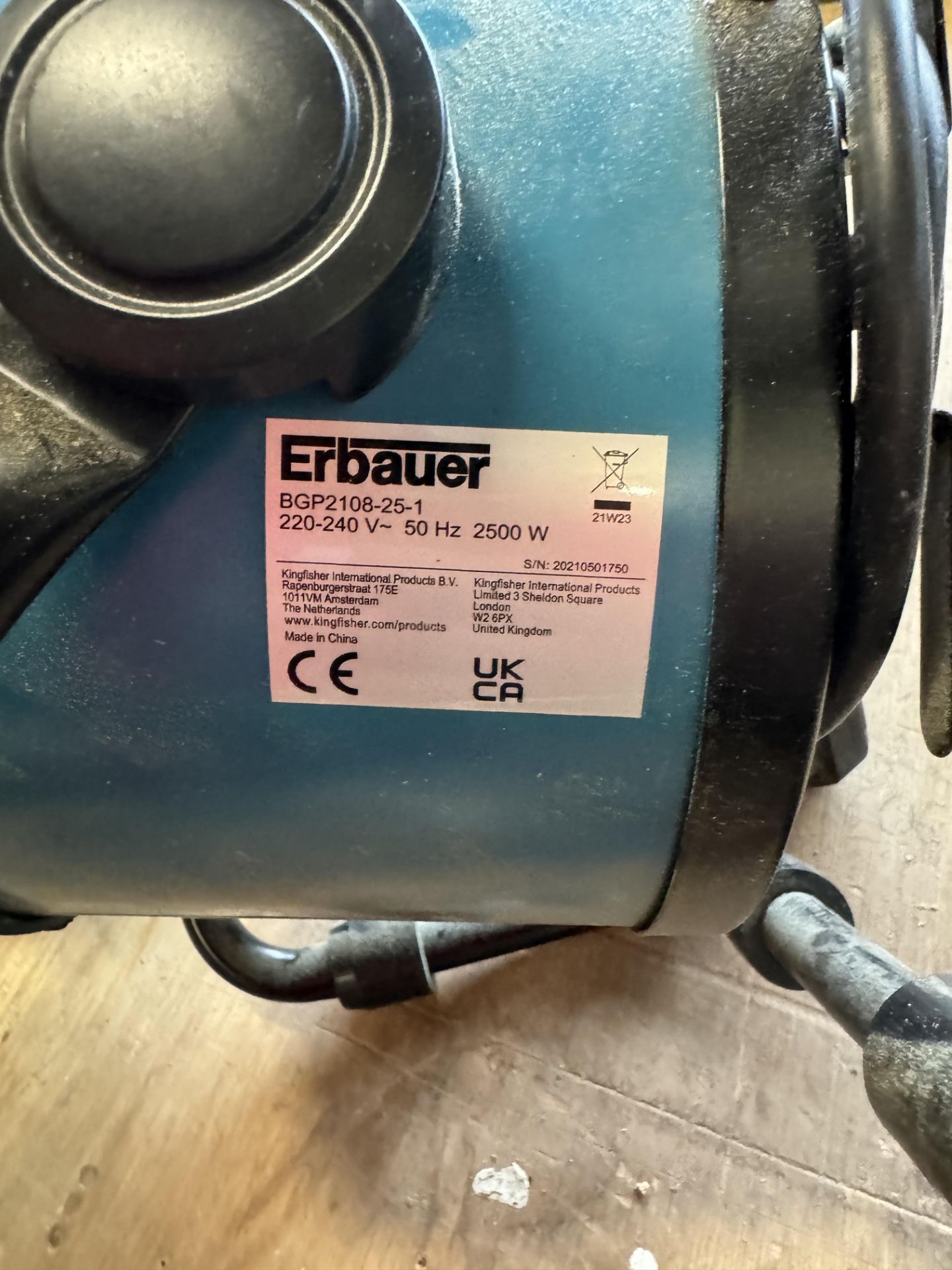 2: Erbauer Model BGP2108 2500w Workshop Fan Heaters - Image 4 of 4