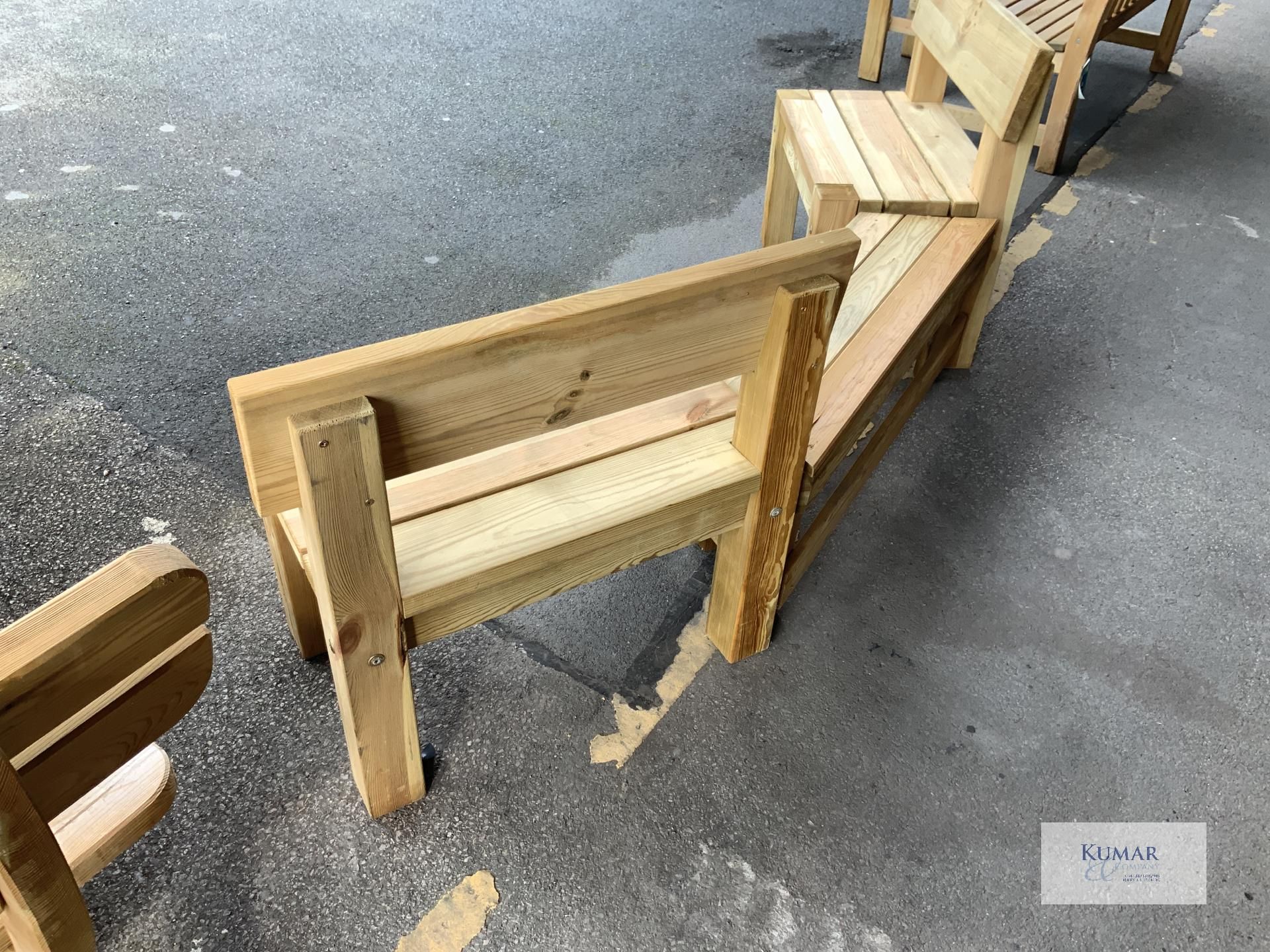 2: Wooden Chairs with Table - Image 5 of 5