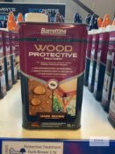 4: 1L Barrettine Dark Brown Wood Protective Treatment (RRP £10.16 each)