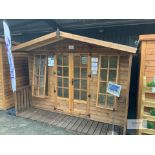 6 x 10 Premium Georgian Summerhouse with Double Doors & Windows, Premium 13mm Shiplap, Oil Base