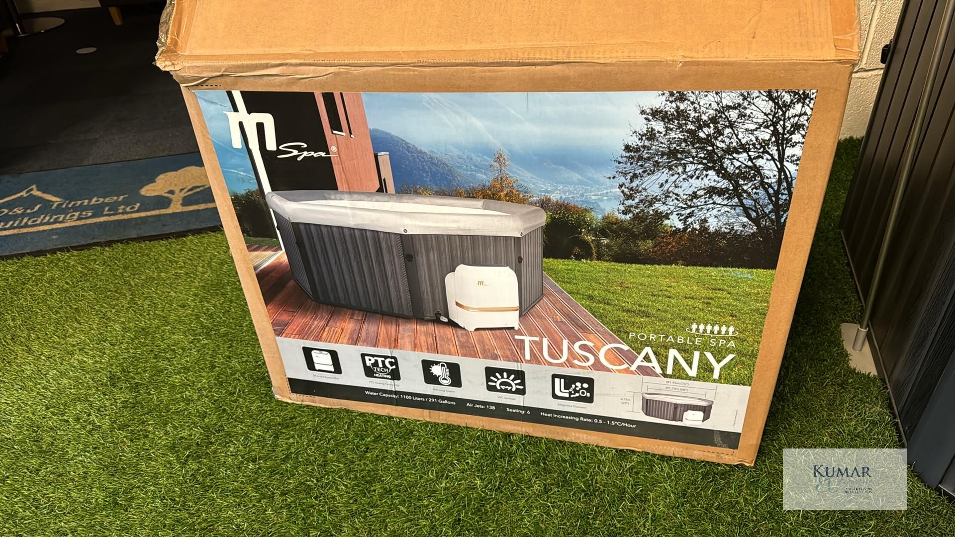 M Spa Tuscany Frame Series P- TU069 6 Bather Inflatable Spa Display Model Never Been Used with Box - Image 4 of 15