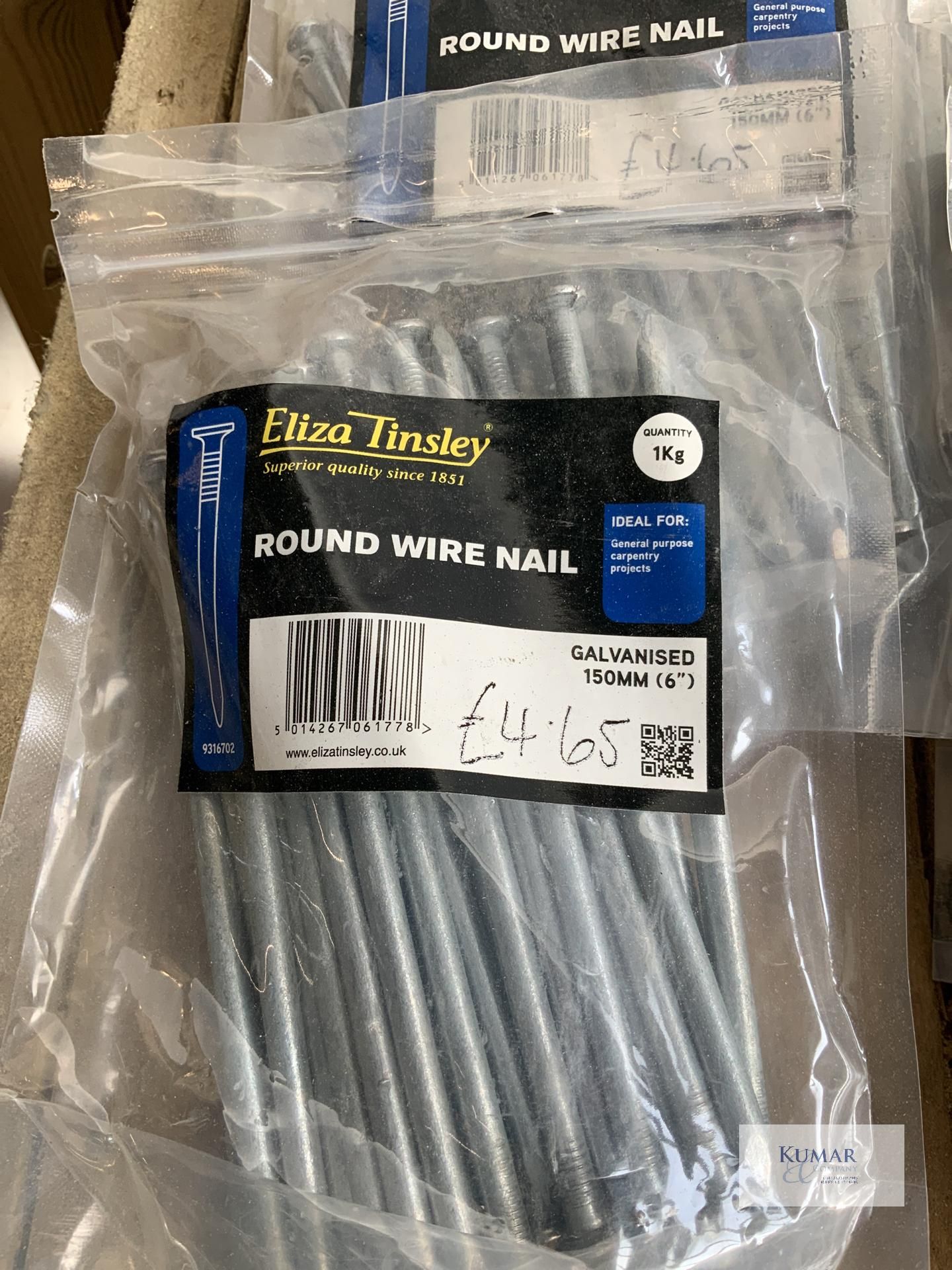 10: 150mm Round Wire Nails - Image 2 of 3