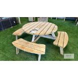 Rose Round Picnic Table w2.10m x h 2.23m, RRP £555.99