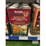 4: 5Ltr Barrattine Wood Protective Treatment Holly Green (RRP £30.30 each)