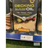 4: 5Ltr Barrettine Decking Oil Amber Light Oak (RRP£48.75 each)