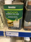 6: 1L Barrattine Wood Worm Killer (RRP £10.38 each)