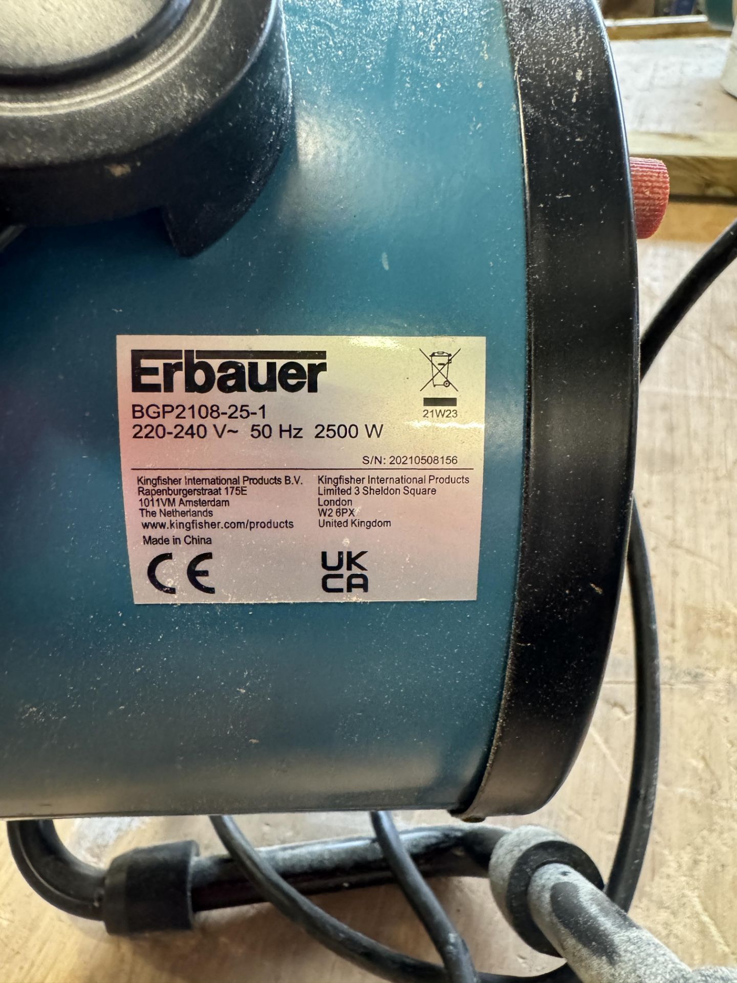 2: Erbauer Model BGP2108 2500w Workshop Fan Heaters - Image 3 of 4