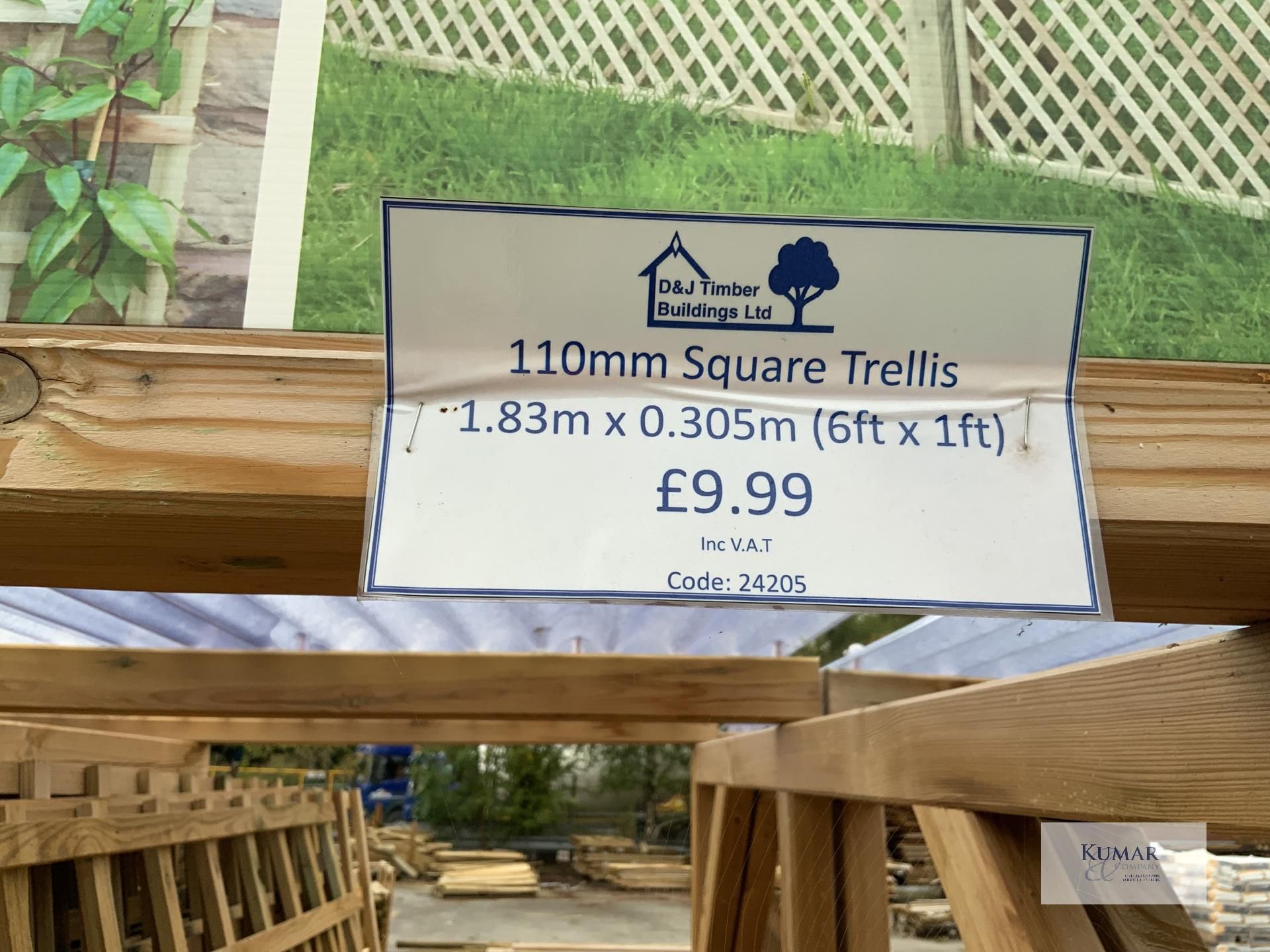 2: 110mm 6Ft x 1ft Square Trellis RRP £9.99 - Image 3 of 3
