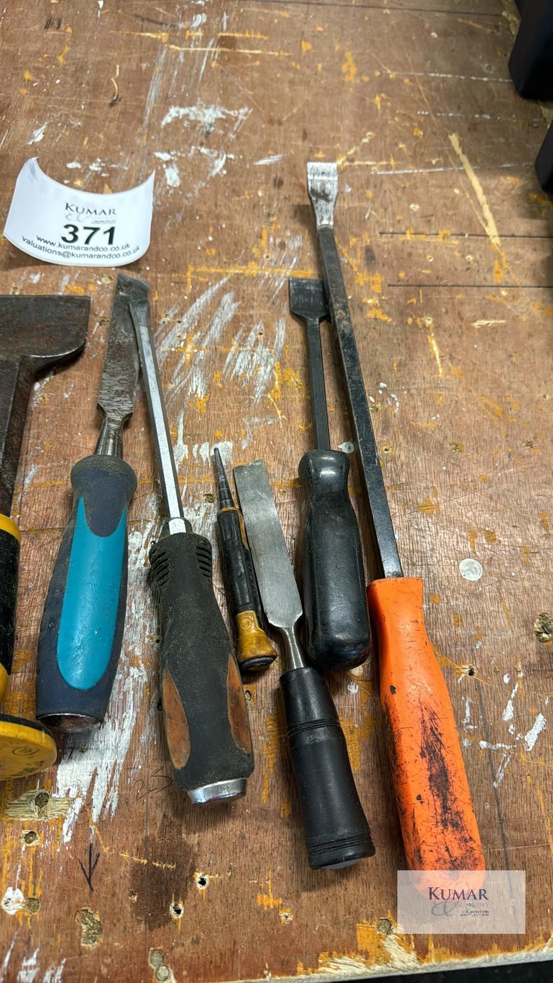 Quantity of Hand Tools & Rivet Gun, Pry Bars, Chisel Etc - Image 4 of 4