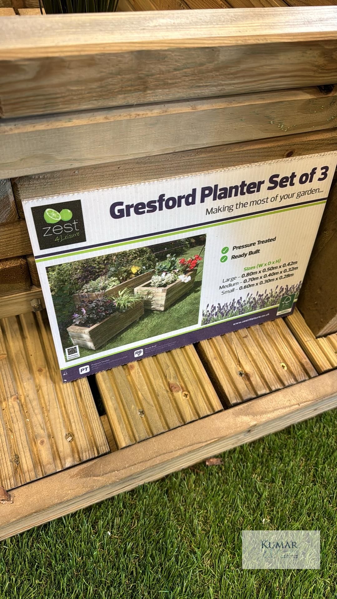 Gresford Rectangular Single Planter, Sizes (W x D x H) 0.8m x 0.5m x 0.42m - Image 4 of 5