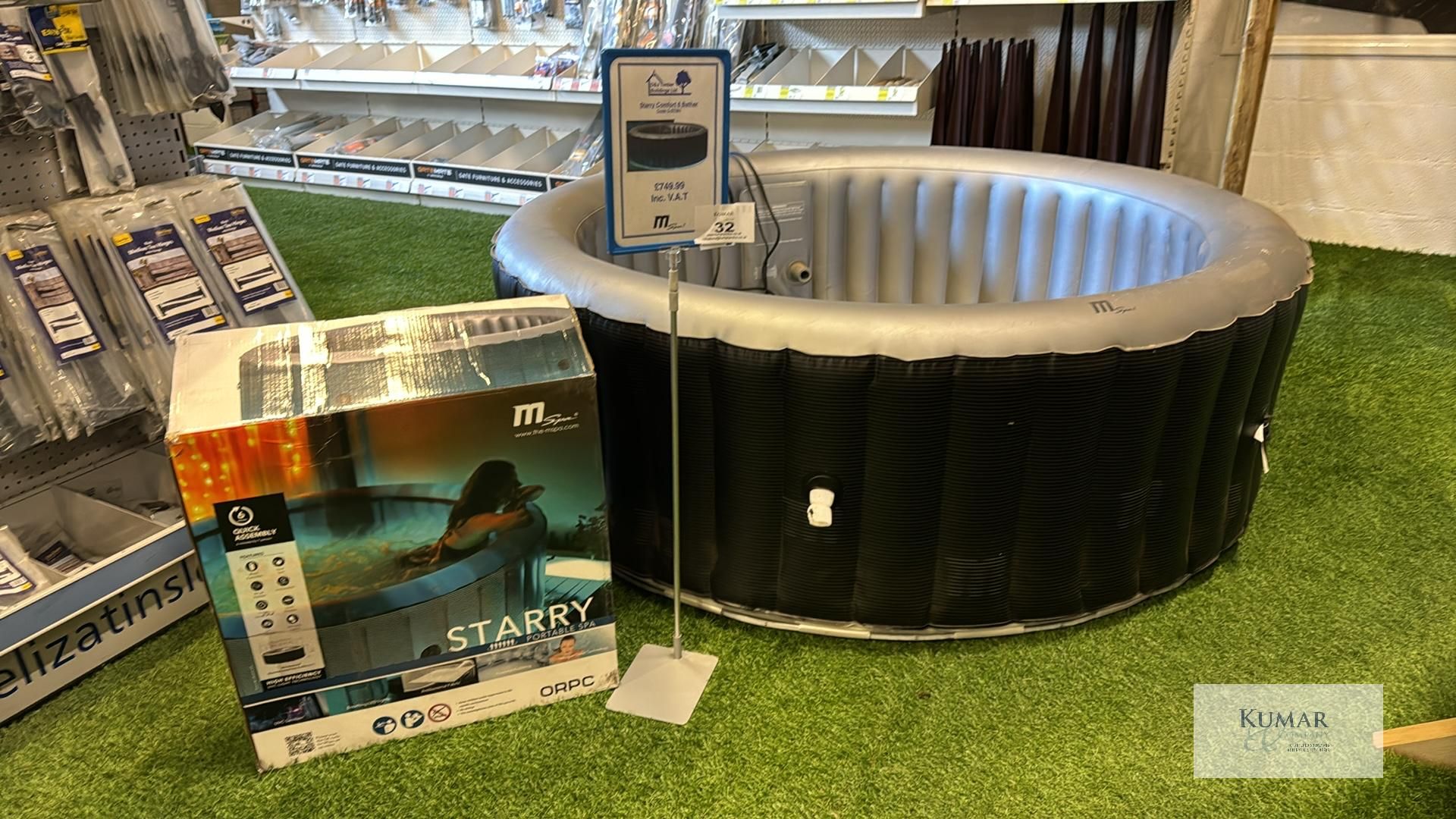 M Spa Starry Comfort Series C - ST061 6 Bather Inflatable Spa Display Model Never Been Used with Box - Image 2 of 15