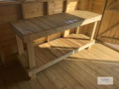 Wooden Work Bench Sizes, 182cm x 60cm x 90cm - Lot Location in Lot 94
