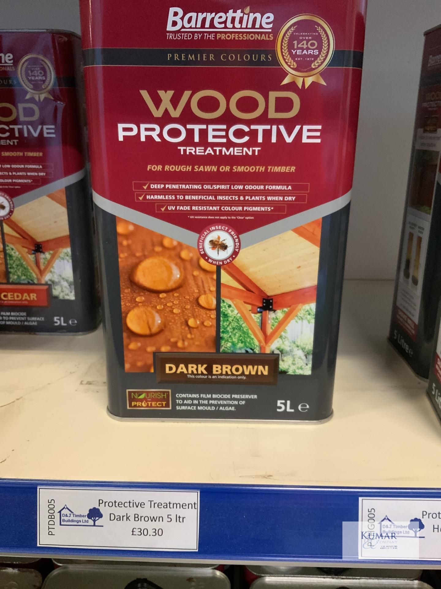 2: Barrattine Wood Protective Treatment Dark Brown (RRP £30.30 each) - Image 2 of 3